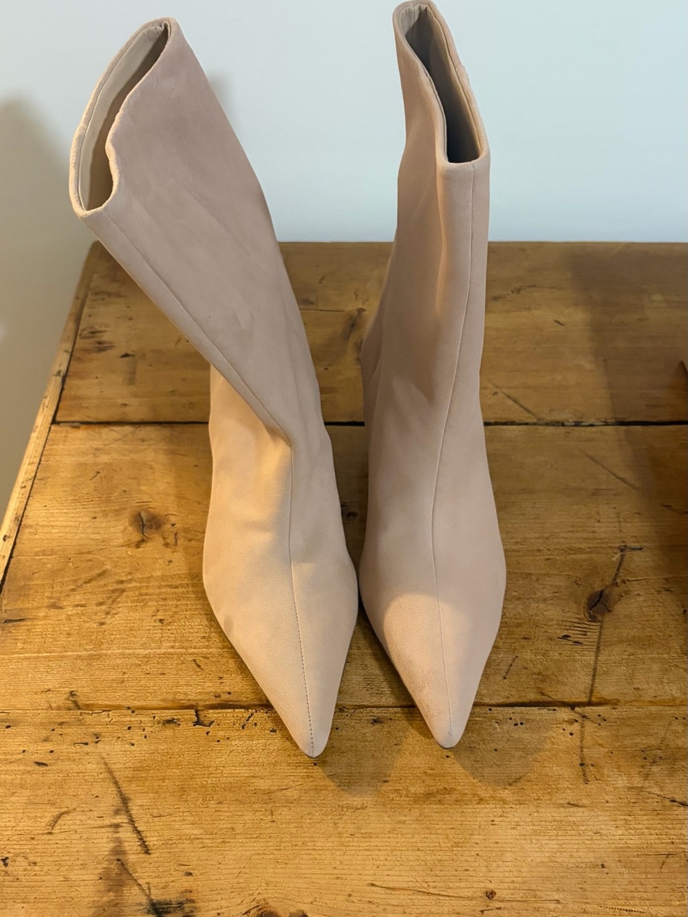 Seychelles Pointed-Toe Knee-High Boots in Light Taupe